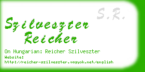 szilveszter reicher business card